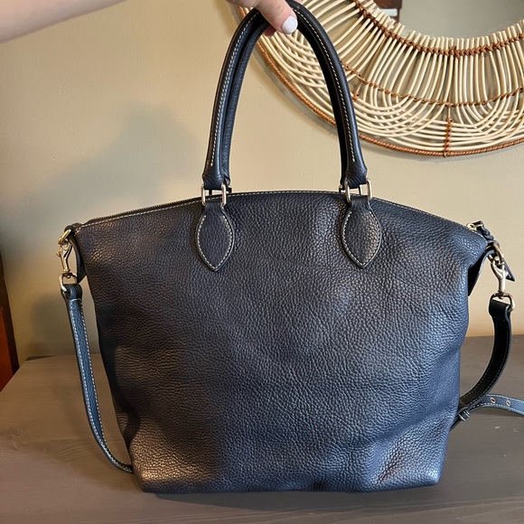 Dooney & Bourke Blue Dillen Large Pebble Leather Satchel...